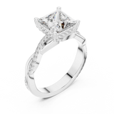 2.3 Carat Princess Cut Moissanite Ring