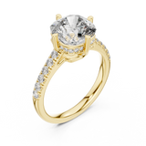 3.8 Carat Elegant Cushion Cut Moissanite Ring
