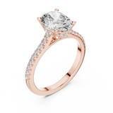 2.2 Carat Radiant Oval Cut Moissanite Ring