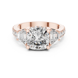 4.9 Carat Cushion Cut Moissanite Ring