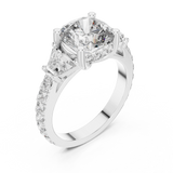 4.9 Carat Cushion Cut Moissanite Ring