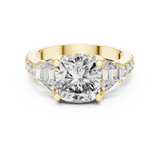 4.9 Carat Cushion Cut Moissanite Ring