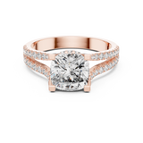 2.1 Carat Lucent Cushion Cut Moissanite Ring