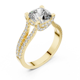 2.1 Carat Lucent Cushion Cut Moissanite Ring