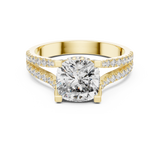 2.1 Carat Lucent Cushion Cut Moissanite Ring