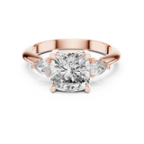2.7 Carat Prime Cushion Cut Moissanite Ring