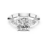 2.7 Carat Prime Cushion Cut Moissanite Ring