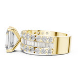 4.4 Carat Emerald Cut Moissanite Ring
