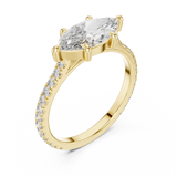 1.8 Carat Marquise Cut Moissanite Ring