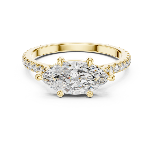 1.8 Carat Marquise Cut Moissanite Ring