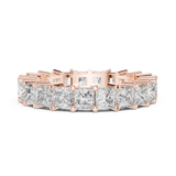 2.3 Carat - 4.22 mm Luxury Princess cut Moissanite Band
