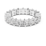 2.3 Carat - 4.22 mm Luxury Princess cut Moissanite Band