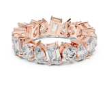5.7 carat - 6.27mm three cut type moissanite diamond band