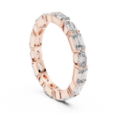 2.7 mm Elegant Baguette cut Moissanite Band