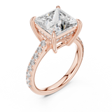 4.5 Carat Radiant Princess Cut Moissanite Ring