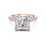 4.5 Carat Radiant Princess Cut Moissanite Ring