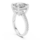 4.5 Carat Radiant Princess Cut Moissanite Ring