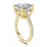 4.5 Carat Radiant Princess Cut Moissanite Ring