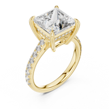 4.5 Carat Radiant Princess Cut Moissanite Ring