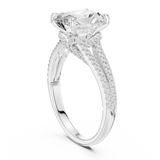 2.8 Carat Double Band Emerald Cut Moissanite Ring