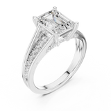 2.2 Carat Emerald Cut Moissanite Ring