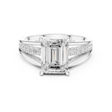 2.2 Carat Emerald Cut Moissanite Ring