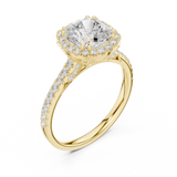 2 Carat Cushion Cut Moissanite Ring