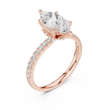 1.5 Carat Selena Gomez Inspired Marquise Cut Moissanite Ring