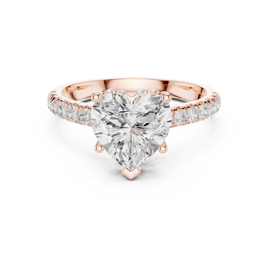 2.5 Carat Lucent Heart Cut Moissanite Ring