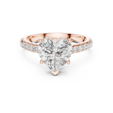 2.5 Carat Lucent Heart Cut Moissanite Ring