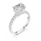 2.5 Carat Lucent Heart Cut Moissanite Ring