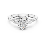 2.2 Carat Fine Heart Cut Moissanite Ring