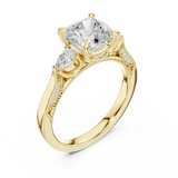 2.3 Carat Cushion Cut Moissanite Ring