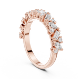 2.45 mm Marquise cut Moissanite Band