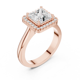 2.2 Carat Princess Cut Moissanite Ring
