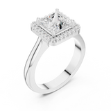 2.2 Carat Princess Cut Moissanite Ring