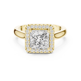 2.2 Carat Princess Cut Moissanite Ring