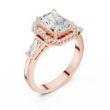 2.7 Carat Emerald Cut Moissanite Ring