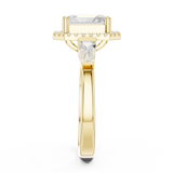 2.7 Carat Emerald Cut Moissanite Ring