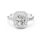 2.7 Carat Emerald Cut Moissanite Ring