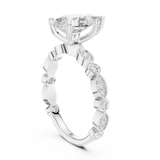 2.2 Carat Elegant Pear Cut Moissanite Ring