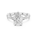 2.2 Carat Elegant Pear Cut Moissanite Ring