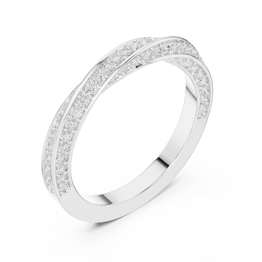 Twisted Moissanite Band