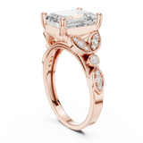 3.3 Carat Fine Emerald Cut Moissanite Ring
