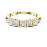 1.4 mm Elegant Princess Cut Moissanite Band