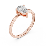 1 Carat Pear Cut Moissanite Ring