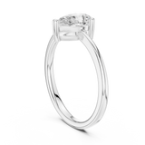 1 Carat Pear Cut Moissanite Ring