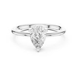 1 Carat Pear Cut Moissanite Ring