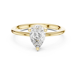 1 Carat Pear Cut Moissanite Ring
