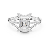 1.2 Carat Asscher Cut Moissanite Ring